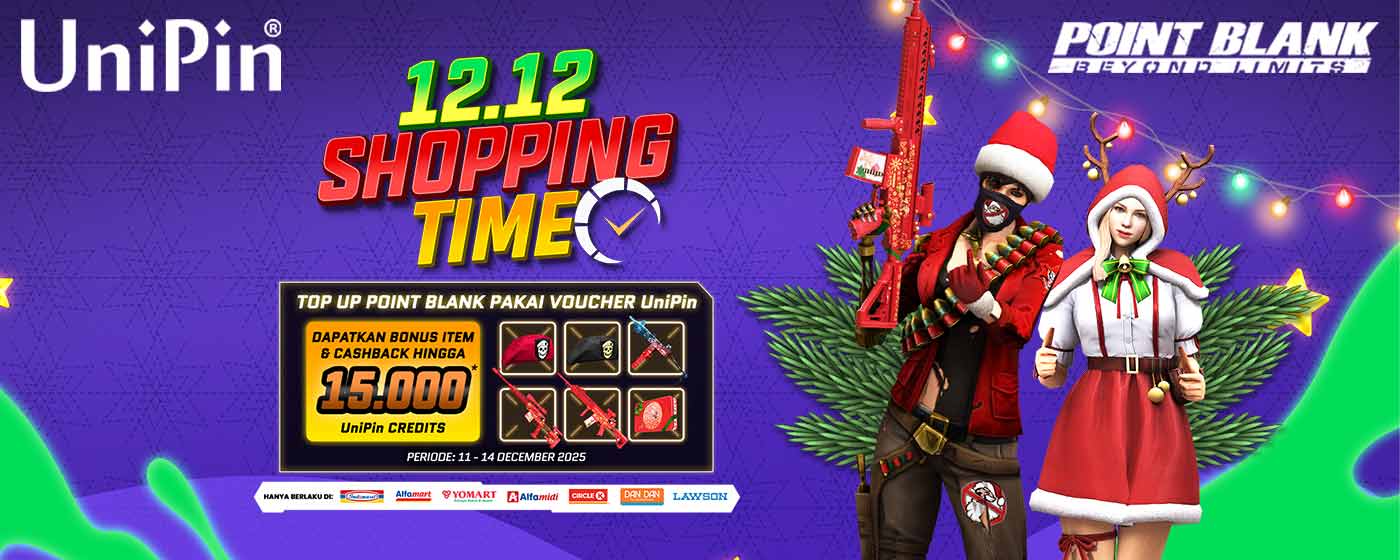 Promo 12.12 Point Blank: Bonus Item Keren & Cashback hingga 15.000 UniPin Credits!